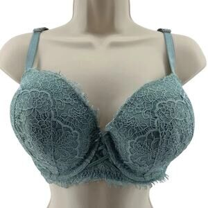 Victoria's Secret Dream Angels Lightly-Lined Lace Demi Bra Lace-Up Detail 38DD